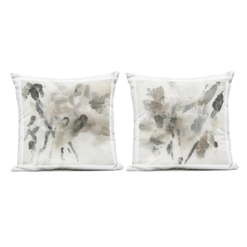 Neutral Soft Embers 2 Piece Outdoor Printed Pillow Set design by June Erica Vess
