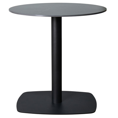 Round Dining Table With Sintered Stone Top And Square Stainless Steel Pedestal Base – Seats 2–3 People, Kitchen & Dining Room Table For Cafes