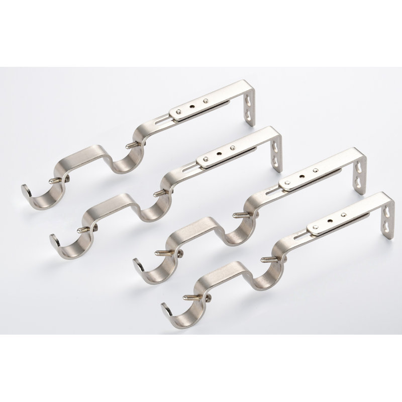 Accessoire de quincaillerie de rideau 9,06 po, Nickel brossé