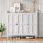 Armoire à chaussures à 5 niveaux avec 3 portes et 3 tablettes réglables pour le vestibule Abril-1990981030