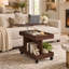 Rolling Side Table with 360 Degree Rotating Top and Storage-1016252923