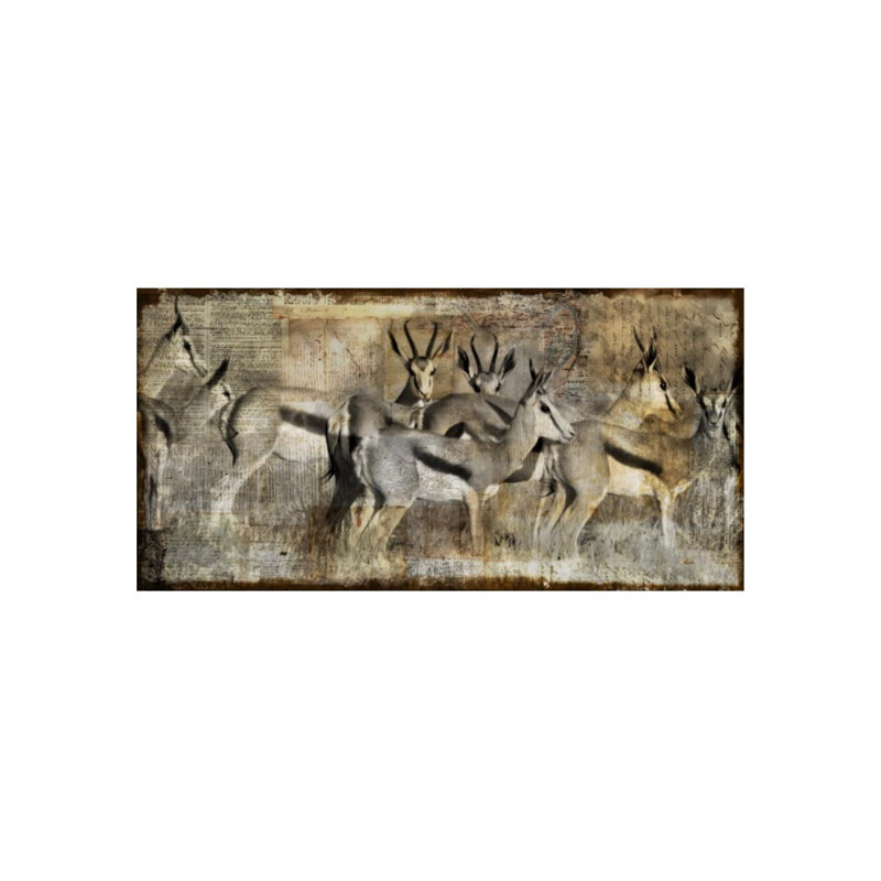 Springbok par Austin Beiv - Peinture, H 36 po x l 72 po x P 1,5 po, Extérieur