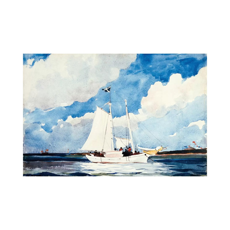 Fishing Schooner, Nassau, C.1898-99 by Winslow Homer - Wrapped Canvas Painting, 66.04 cm H x 45.72 cm W x 1.91 cm D