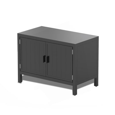 Durable Aluminum Outdoor Kitchen Island With Storage, Perfect For BBQ And Patio Prep, Includes Protective Cover