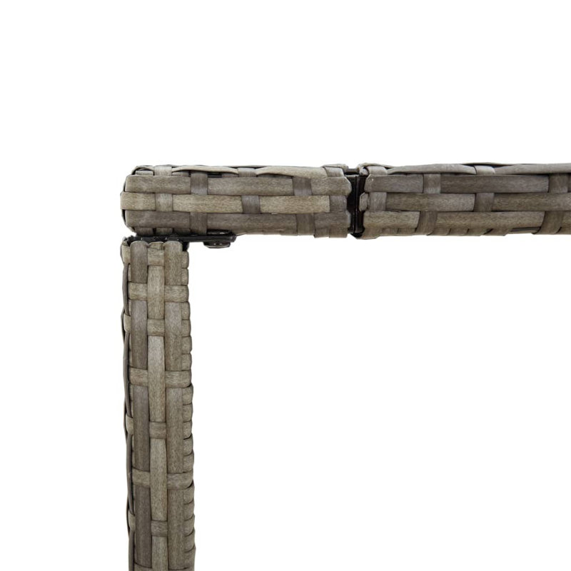 Dannyel Rectangular Outdoor Bar Table , 43.3'' in. W 27.6'' in. D, Gray