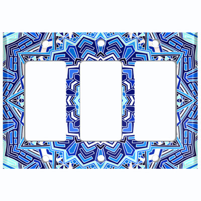 Élégante plaque murale berçante à 3 bandes Mandala