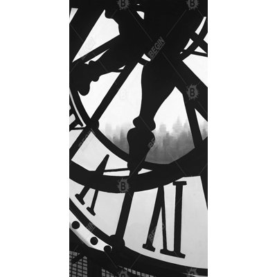 Giant clock in orsay museum - 15.75"x31.50" Desk mat