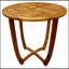 Table d'appoint d'extérieur ronde en bois d'acacia avec charme rustique et fonctionnalité durable, pour le patio ou le jardin-1393637942
