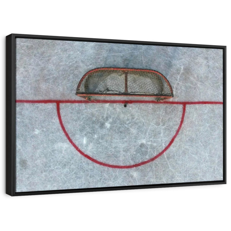 Impression sur toile de but de hockey sur glace, H 9 po x l 13 po