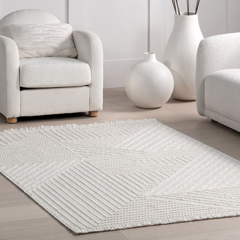 Tapis géométrique pour salle à manger Makena, Rectangle 12 pi x 15 pi
