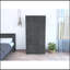 Armoire 3 portes avec deux tiroirs, étagères et tringle suspendue en chêne fumé austral. Blanc-2044395438