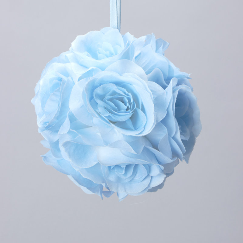 Boule de fleurs de pomander, Bleu, H 6 po x l 6 po x P 6 po