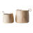Round Seagrass Storage Baskets with Handles