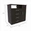 Ensemble de mobilier de chambre à coucher, ensemble de rangement moderne noir 2 pièces avec armoire + commode 4 tiroirs pour la chambre à coucher | Noir | Panneau de particules-440074949