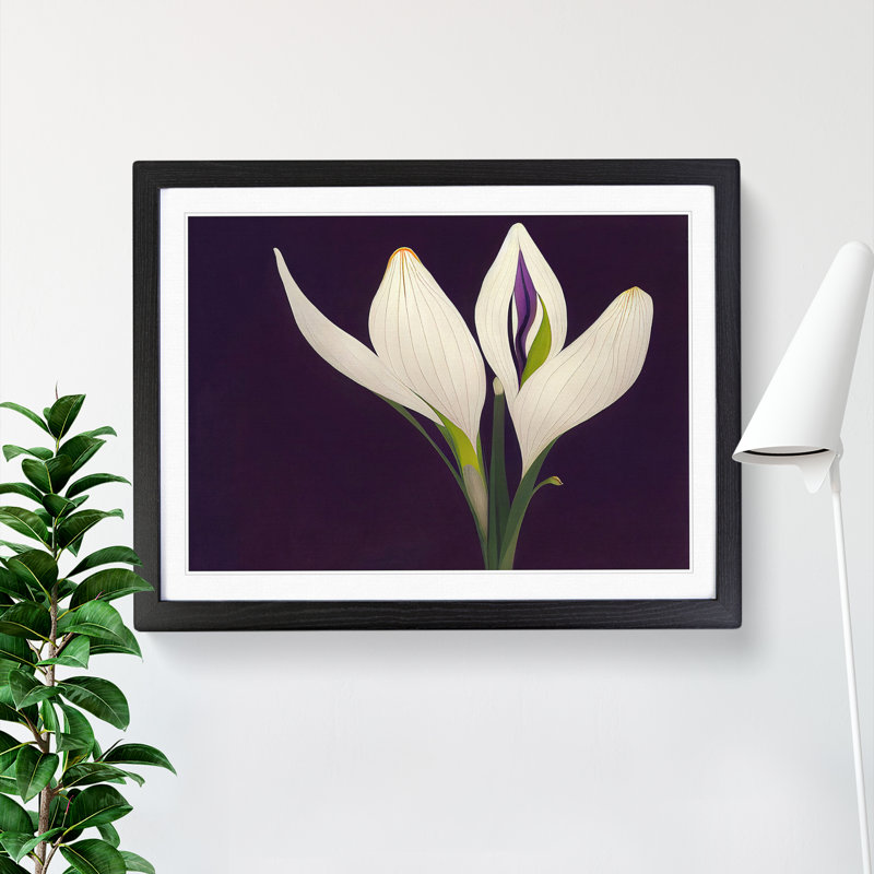Evolving Flower - Framed Print, 34cm H x 46cm W x 2cm D, Black
