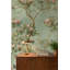 Papier peint floral rétro avec oiseaux