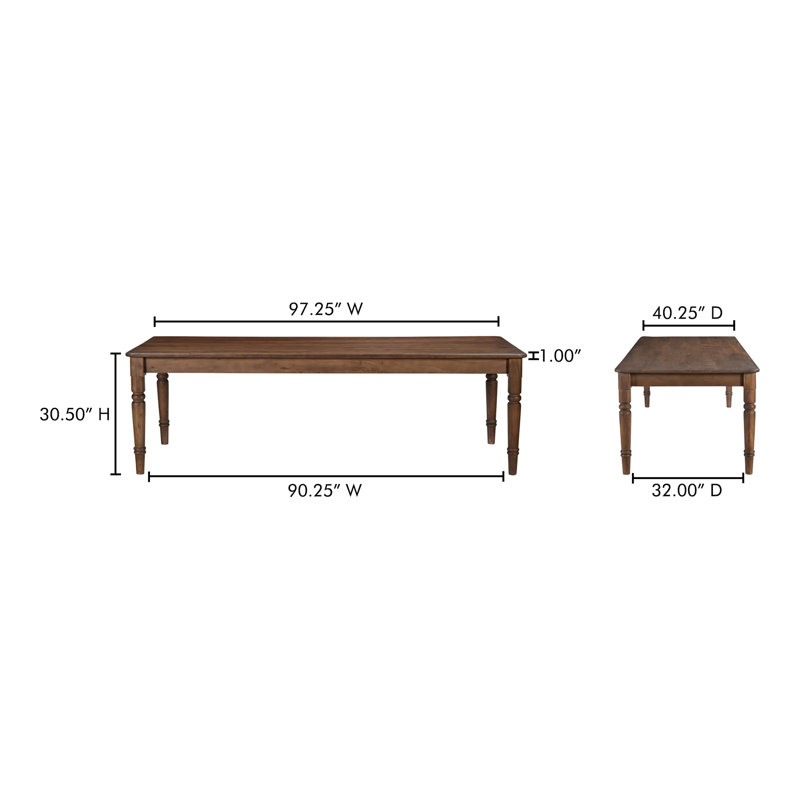 Russet Dining Table Brown