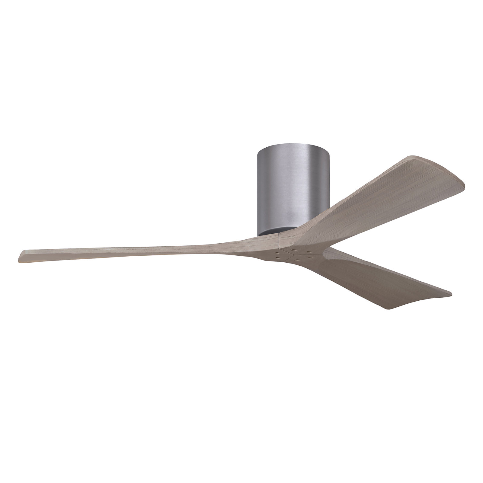 Olivier 3 Blade Ceiling Fan, Brushed Pewter, Gray Ash Tone, 52"