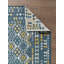 Tapis performance tissé à la machine Dahlia - bleu - 5 pi 3 po x 7 pi-100068555