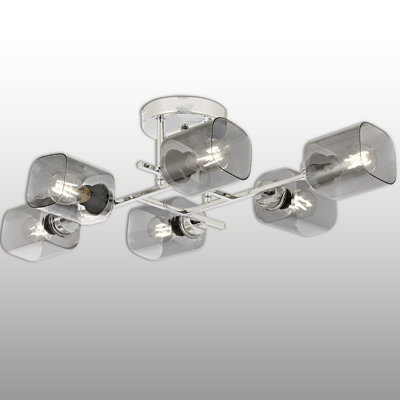 Plafonnier semi-encastré 6 lumières