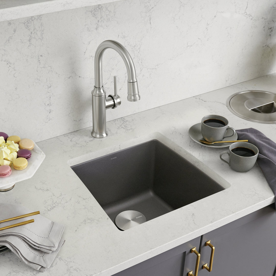Performa SILGRANIT 17" Undermount Bar Sink Blanco 