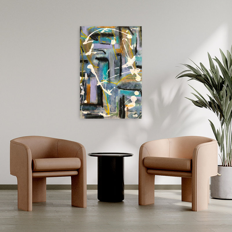 Art contemporain contemporain abstrait, H 36 po x l 24 po