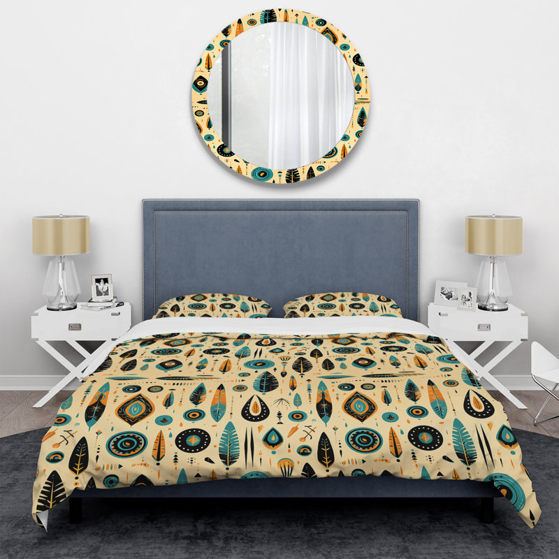 Literie Nomadic Treasures Boho, Housse de couette pour très grand lit et 2 très