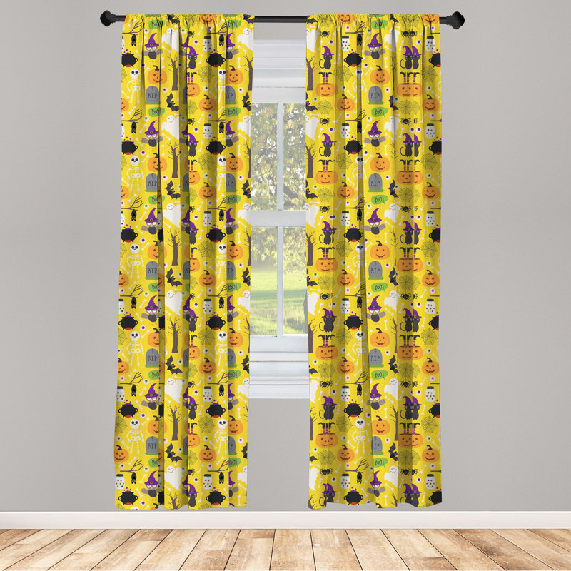Ghost Semi-Sheer Rod Pocket Curtain Panels, 28" x 95"