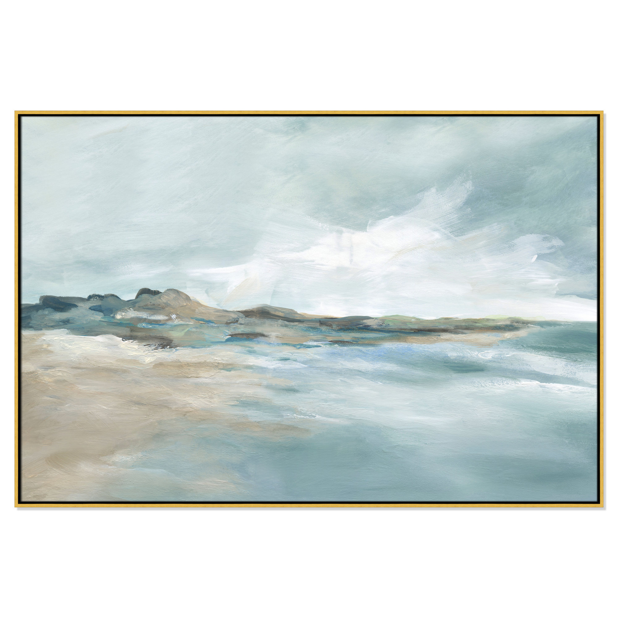 Sandpoint Print by Carol Robinson, Gold, 41.5" H x 61.5" W