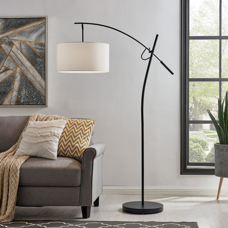 Crowl 84'' Arched Floor Lamp, Dark Bronze