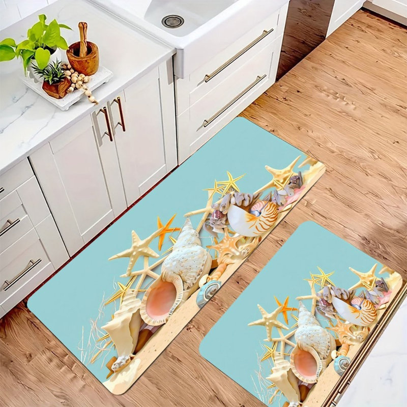 Tapis de cuisine antidérapant 2 pièces