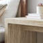 Table d'appoint en faux travertin Mirella