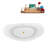 75'' Streamline Freestanding Soaking Acrylic Bathtub With  Drain and Bamboo Tray-75299056