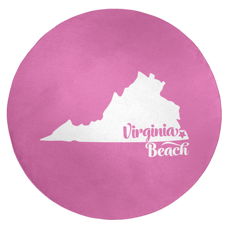 Tapis en poly-virginie beach, Rond 5 pi
