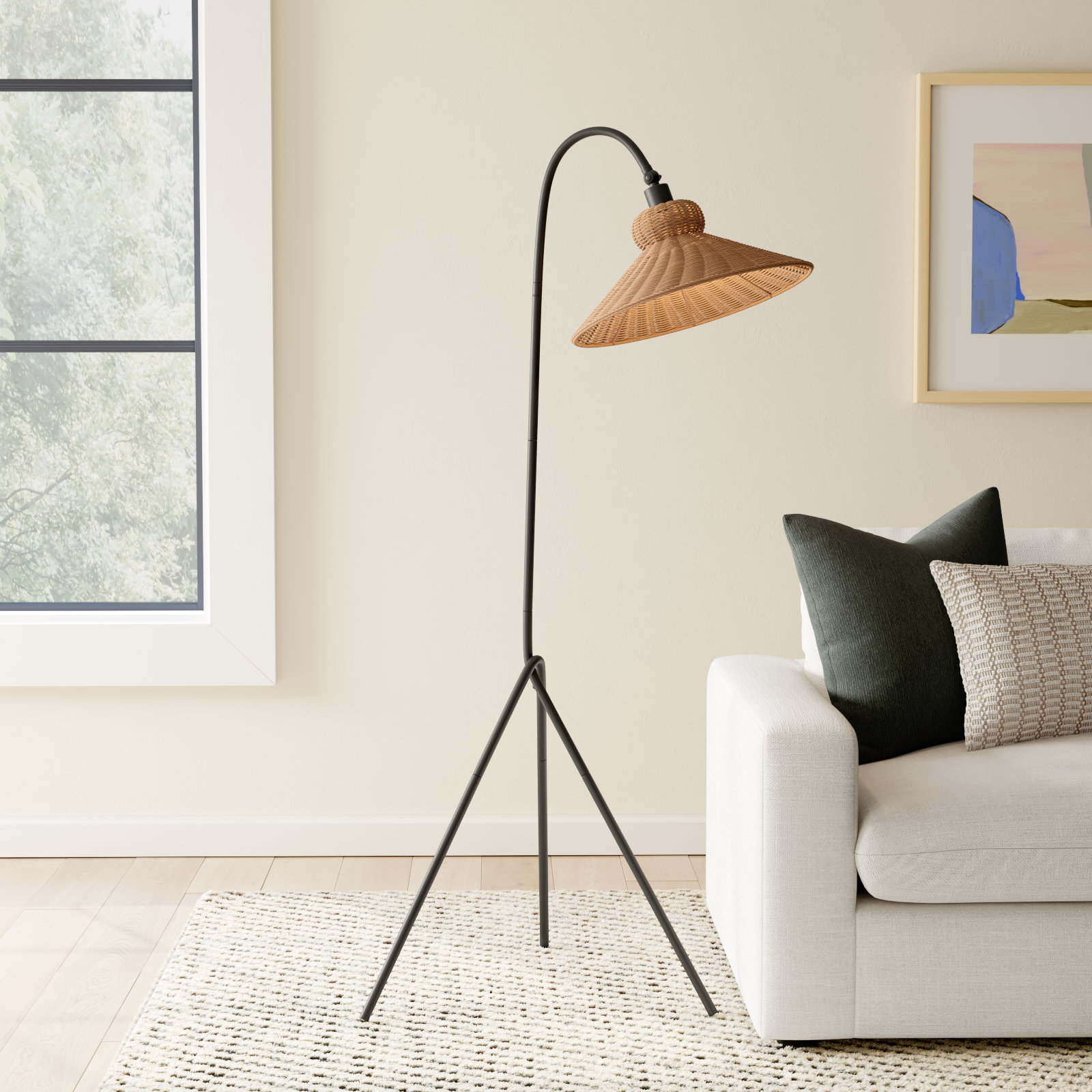 Plumeria 63.75'' Iron Floor Lamp