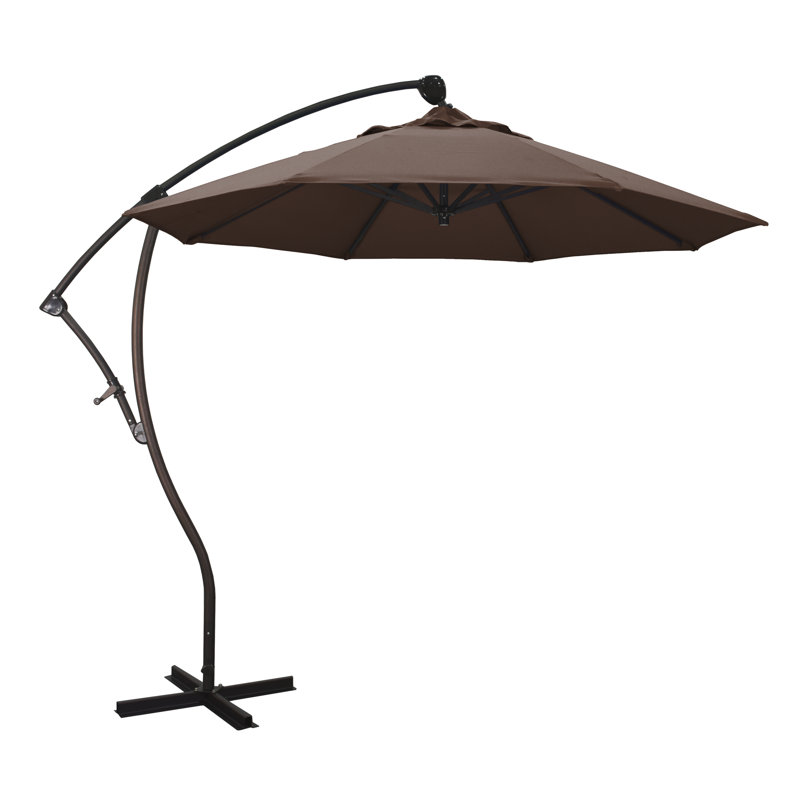 Parasol en porte-à-faux 9' Welwyn, Toile performance moka