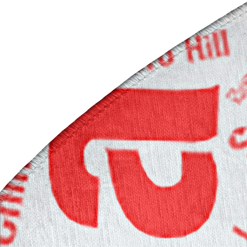 Rand Cites City Barhood Districts Flatweave Red Area Rug, Round 5'