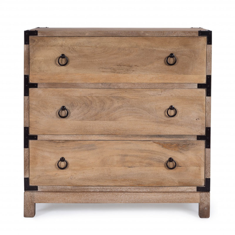 Radcliff 3 Drawer Accent Chest, Light Brown