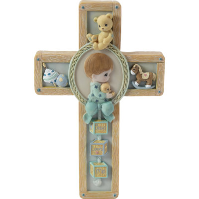 «Precious Moments Jesus Loves Me Boy Praying Wall Cross» 7,68 po