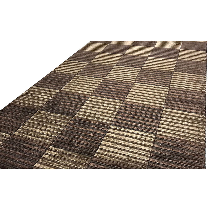 Hand-Knotted High-Quality Black Runner