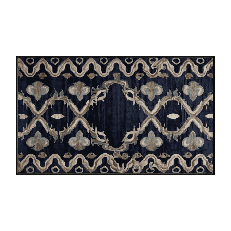 Machine Washable Gray Area Rug, Rectangle 8' x 10'