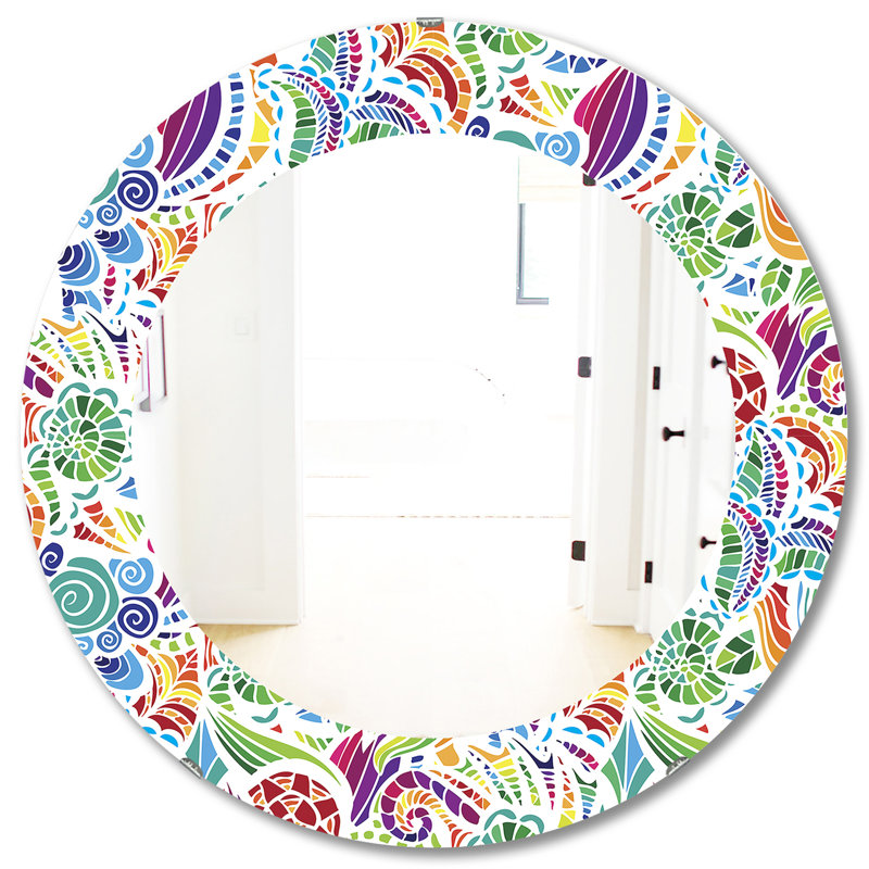 Miroir mural Tropical Mood Bright 4, H 31,5 po x l po