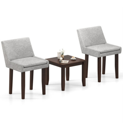 3-Piece Accent Table And Chair Set For Kitchen And Living Room