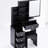Compact Left Bedside Vanity With Led Mirror, Adjustable Brightness & Color Choices, Cushioned Seat, For Small Rooms Space- Dressing Stool Touch Control Variable And Switching, American-1016847502