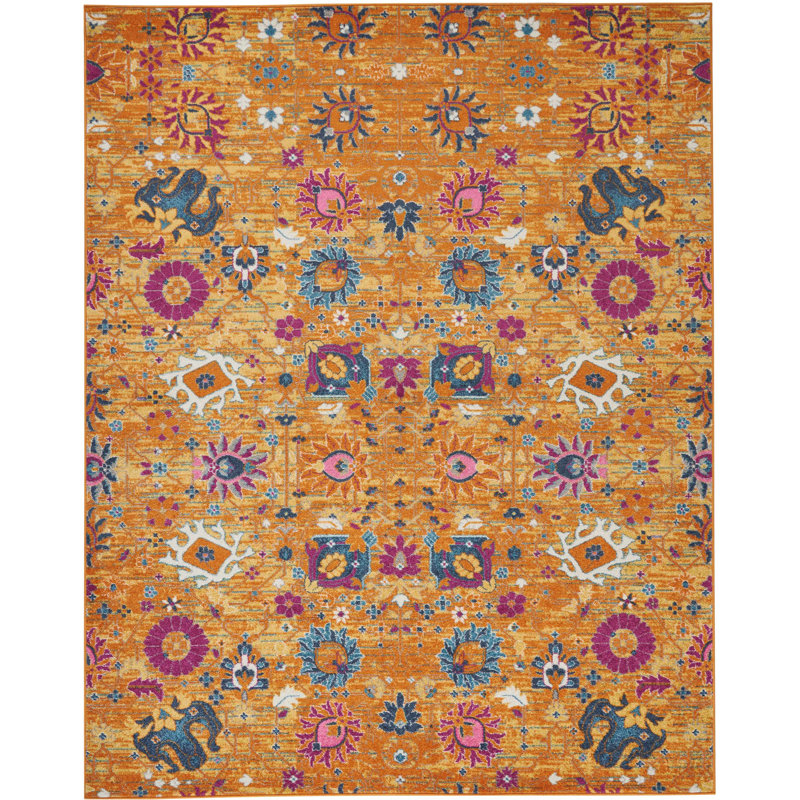 Floral Indoor Rug, Rectangle 8' x 10'