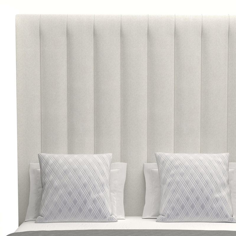 Lit tapissier standard à profil bas Dezyah, Grand, Revolution® blanc cassé