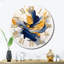 Horloge murale en métal foncé foncé et doré-93382780