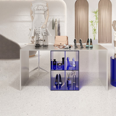 Modern stainless steel acrylic display stand