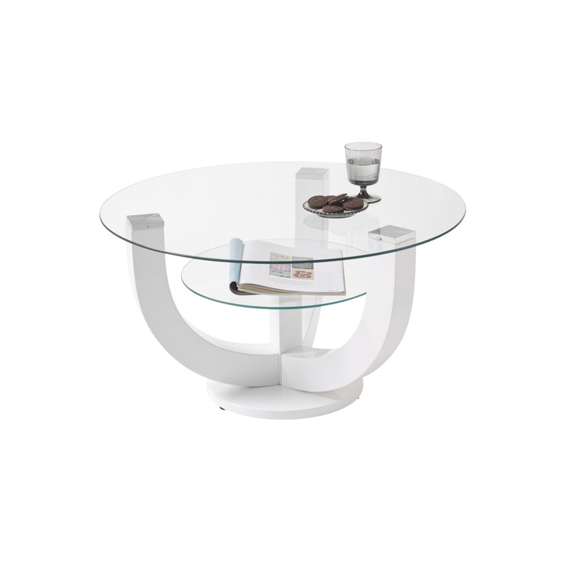 Joleen Pedestal Coffee Table with Storage