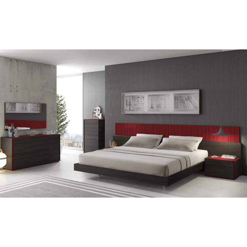 Mcgruder 51.1'' W 4 - Drawer Dresser, Brown/Red